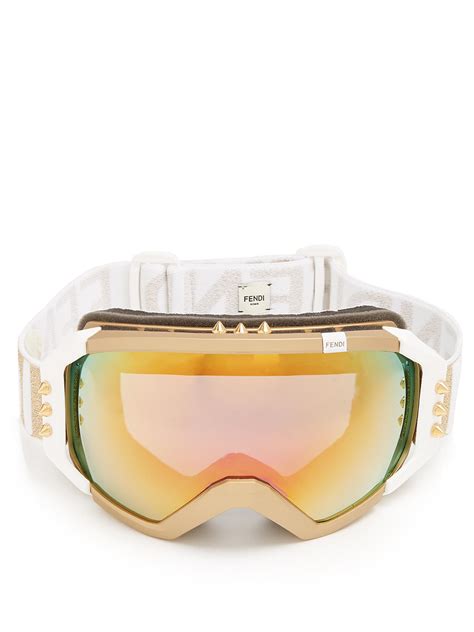 fendi gold ski goggles|Fendi ski jacket.